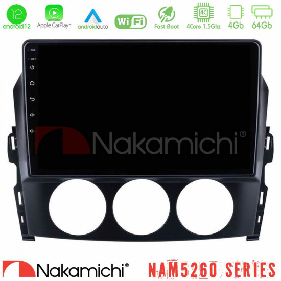 Nakamichi NAM5260 Series 4Core Android12 4+64GB Mazda MX-5 2006-2008 Navigation Multimedia Tablet 9 Με Carplay -amp; Android Auto Nakamichi NAM5260 Series 4Core Android12 4+64GB Mazda MX-5 2006-2008 Navigation Multimedia Tablet 9 Με Carplay -amp; Android Auto