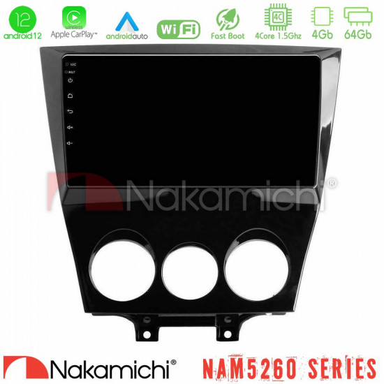 Nakamichi NAM5260 Series 4Core Android12 4+64GB Mazda RX8 2008-2012 Navigation Multimedia Tablet 9 Με Carplay -amp; Android Auto Nakamichi NAM5260 Series 4Core Android12 4+64GB Mazda RX8 2008-2012 Navigation Multimedia Tablet 9 Με Carplay -amp; Android Auto