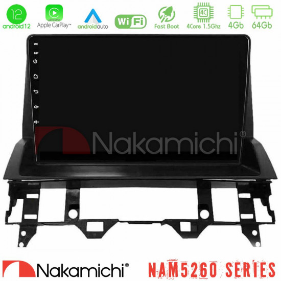 Nakamichi NAM5260 Series 4Core Android12 4+64GB Mazda6 2002-2006 Navigation Multimedia Tablet 9 Με Carplay -amp; Android Auto Nakamichi NAM5260 Series 4Core Android12 4+64GB Mazda6 2002-2006 Navigation Multimedia Tablet 9 Με Carplay -amp; Android Auto
