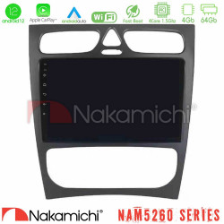 Nakamichi NAM5260 Series 4Core Android12 4+64GB Mercedes C Class (W203) Navigation Multimedia Tablet 9 Με Carplay -amp; Android Auto