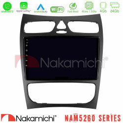 Nakamichi NAM5260 Series 4Core Android12 4+64GB Mercedes CLK Class W209 2000-2004 Navigation Multimedia Tablet 9 Με Carplay -amp; Android Auto