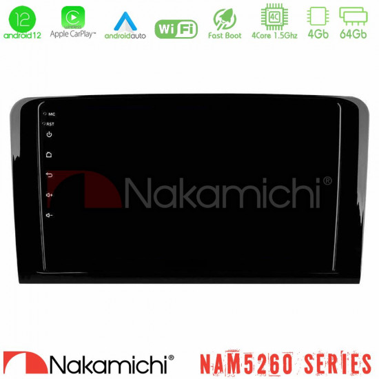 Nakamichi NAM5260 Series 4Core Android12 4+64GB Mercedes ML/GL Class Navigation Multimedia Tablet 9 Με Carplay -amp; Android Auto