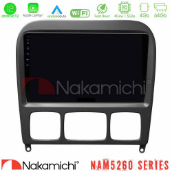 Nakamichi NAM5260 Series 4Core Android12 4+64GB Mercedes S Class 1999-2004 (W220) Navigation Multimedia Tablet 9 Με Carplay -amp; Android Auto