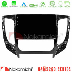 Nakamichi NAM5260 Series 4Core Android12 4+64GB Mitsubishi L200 2016-gt; -amp; Fiat Fullback (Auto A/C) Navigation Multimedia Tablet 9 Με Carplay -amp; Android Aut