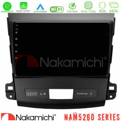 Nakamichi NAM5260 Series 4Core Android12 4+64GB Mitsubishi Outlander/Citroen C-Crosser/Peugeot 4007 Navigation Multimedia Tablet 9 Με Carplay -amp; Android Auto