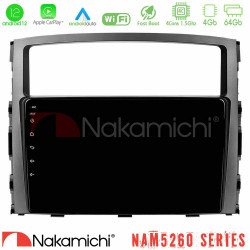 Nakamichi NAM5260 Series 4Core Android12 4+64GB Mitsubishi Pajero 2008-2009 Navigation Multimedia Tablet 9 Με Carplay -amp; Android Auto