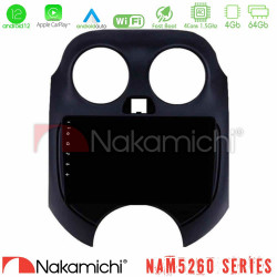 Nakamichi NAM5260 Series 4Core Android12 4+64GB Nissan Micra 2011-2014 Navigation Multimedia Tablet 9 Με Carplay -amp; Android Auto