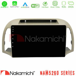 Nakamichi NAM5260 Series 4Core Android12 4+64GB Nissan Micra K12 2002-2010 Navigation Multimedia Tablet 9 Με Carplay -amp; Android Auto