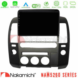 Nakamichi NAM5260 Series 4Core Android12 4+64GB  Nissan Navara D40 2006-2012 (με εργ.οθόνη) Navigation Multimedia Tablet 9 Με Carplay -amp; Android Auto