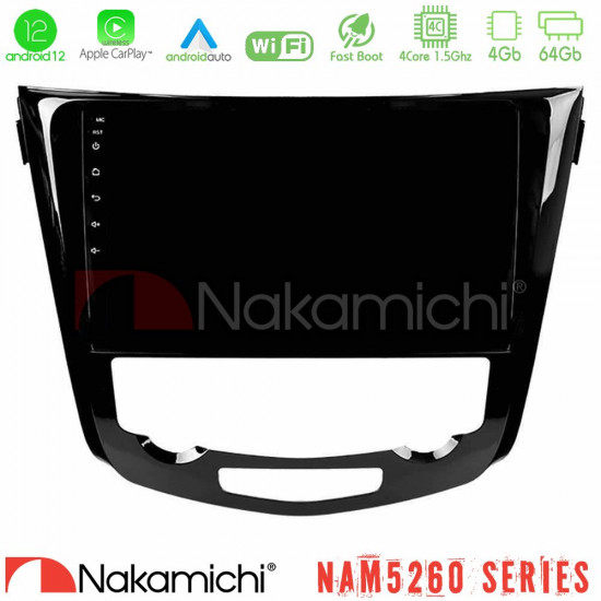 Nakamichi NAM5260 Series 4Core Android12 4+64GB Nissan Qashqai J11 (AUTO A/C) Navigation Multimedia Tablet 10 Με Carplay -amp; Android Auto Nakamichi NAM5260 Series 4Core Android12 4+64GB Nissan Qashqai J11 (AUTO A/C) Navigation Multimedia Tablet 10 Με Carplay -amp; Android Auto