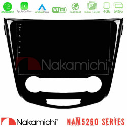 Nakamichi NAM5260 Series 4Core Android12 4+64GB Nissan Qashqai J11 (Manual A/C) Navigation Multimedia Tablet 10 Με Carplay -amp; Android Auto