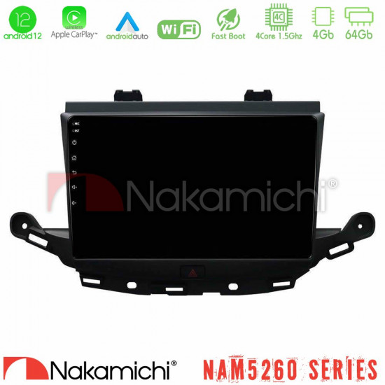 Nakamichi NAM5260 Series 4Core Android12 4+64GB Opel Astra K 2015-2019 Navigation Multimedia Tablet 9 Με Carplay -amp; Android Auto Nakamichi NAM5260 Series 4Core Android12 4+64GB Opel Astra K 2015-2019 Navigation Multimedia Tablet 9 Με Carplay -amp; Android Auto