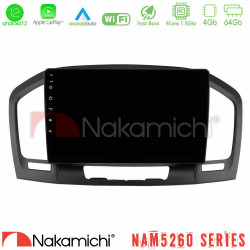 Nakamichi NAM5260 Series 4Core Android12 4+64GB Opel Insignia 2008-2013 Navigation Multimedia Tablet 9 Με Carplay -amp; Android Auto
