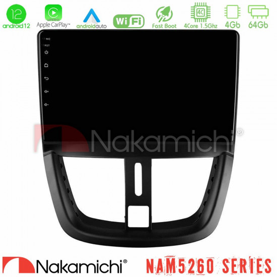 Nakamichi NAM5260 Series 4Core Android12 4+64GB Peugeot 207 Navigation Multimedia Tablet 9 Με Carplay -amp; Android Auto Nakamichi NAM5260 Series 4Core Android12 4+64GB Peugeot 207 Navigation Multimedia Tablet 9 Με Carplay -amp; Android Auto