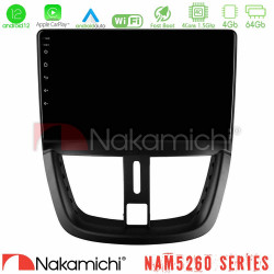 Nakamichi NAM5260 Series 4Core Android12 4+64GB Peugeot 207 Navigation Multimedia Tablet 9 Με Carplay -amp; Android Auto