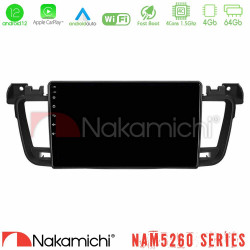 Nakamichi NAM5260 Series 4Core Android12 4+64GB Peugeot 508 2010-2018 Navigation Multimedia Tablet 9 Με Carplay -amp; Android Auto