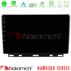 Nakamichi NAM5260 Series 4Core Android12 4+64GB Renault Clio 5 2020-2024 Navigation Multimedia Tablet 9 Με Carplay - Android Auto