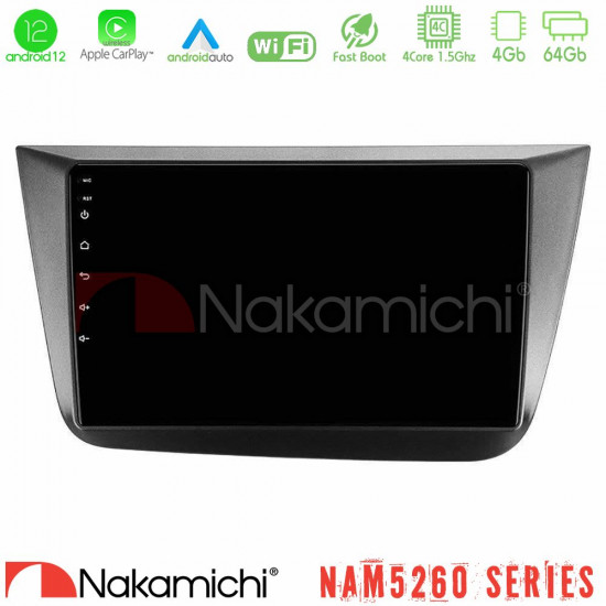 Nakamichi NAM5260 Series 4Core Android12 4+64GB Seat Altea 2004-2015 Navigation Multimedia Tablet 9 Με Carplay - Android Auto Nakamichi NAM5260 Series 4Core Android12 4+64GB Seat Altea 2004-2015 Navigation Multimedia Tablet 9 Με Carplay - Android Auto