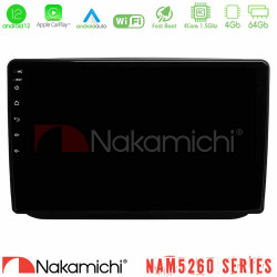 Nakamichi NAM5260 Series 4Core Android12 4+64GB Skoda Fabia 2007-2014 Navigation Multimedia Tablet 10 Με Carplay - Android Auto