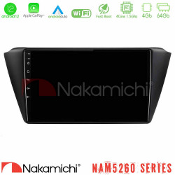Nakamichi NAM5260 Series 4Core Android12 4+64GB Skoda Fabia 2015-2021 Navigation Multimedia Tablet 9 Με Carplay - Android Auto