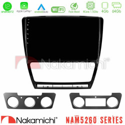 Nakamichi NAM5260 Series 4Core Android12 4+64GB Skoda Octavia 5 Navigation Multimedia Tablet 10 Με Carplay - Android Auto