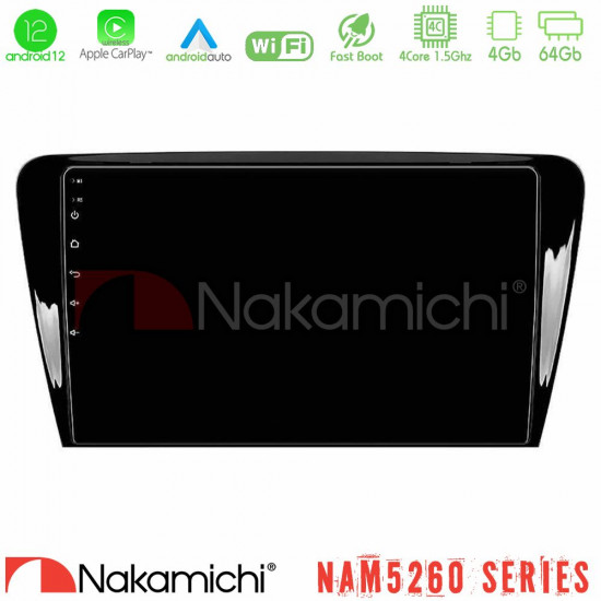 Nakamichi NAM5260 Series 4Core Android12 4+64GB Skoda Octavia 7 Navigation Multimedia Tablet 10 Με Carplay - Android Auto Nakamichi NAM5260 Series 4Core Android12 4+64GB Skoda Octavia 7 Navigation Multimedia Tablet 10 Με Carplay - Android Auto