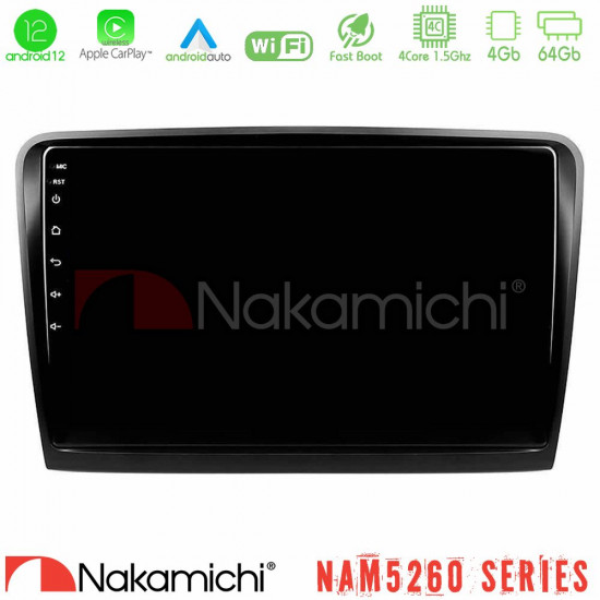 Nakamichi NAM5260 Series 4Core Android12 4+64GB Skoda Superb 2008-2015 Navigation Multimedia Tablet 9 Με Carplay - Android Auto Nakamichi NAM5260 Series 4Core Android12 4+64GB Skoda Superb 2008-2015 Navigation Multimedia Tablet 9 Με Carplay - Android Auto