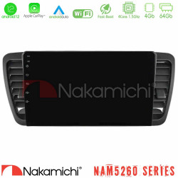 Nakamichi NAM5260 Series 4Core Android12 4+64GB Subaru Legacy/Outback 2002-2008 Navigation Multimedia Tablet 9 Με Carplay - Android Auto