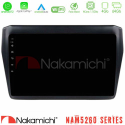 Nakamichi NAM5260 Series 4Core Android12 4+64GB Suzuki Swift 2017-2023 Navigation Multimedia Tablet 9 Με Carplay - Android Auto