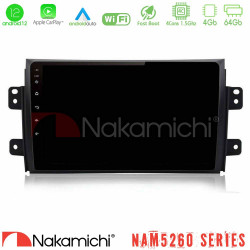 Nakamichi NAM5260 Series 4Core Android12 4+64GB Suzuki SX4 2006-2014 Fiat Sedici 2006-2014 Navigation Multimedia Tablet 9 Με Carplay - Android Auto Nakamichi NAM5260 Series 4Core Android12 4+64GB Suzuki SX4 2006-2014 Fiat Sedici 2006-2014 Navigation Multimedia Tablet 9 Με Carplay - Android Auto