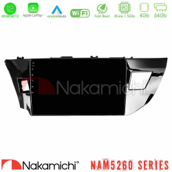 Nakamichi NAM5260 Series 4Core Android12 4+64GB Toyota Corolla 2014-2016 Navigation Multimedia Tablet 10 Με Carplay - Android Auto