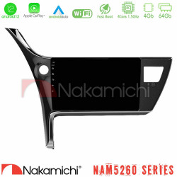Nakamichi NAM5260 Series 4Core Android12 4+64GB Toyota Corolla 2017-2018 Navigation Multimedia Tablet 10 Με Carplay - Android Auto Nakamichi NAM5260 Series 4Core Android12 4+64GB Toyota Corolla 2017-2018 Navigation Multimedia Tablet 10 Με Carplay - Android Auto