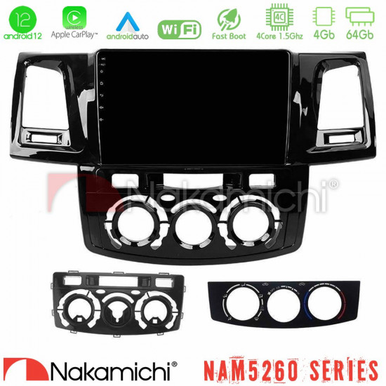 Nakamichi NAM5260 Series 4Core Android12 4+64GB Toyota Hilux 2007-2011 Navigation Multimedia Tablet 9 Με Carplay - Android Auto Nakamichi NAM5260 Series 4Core Android12 4+64GB Toyota Hilux 2007-2011 Navigation Multimedia Tablet 9 Με Carplay - Android Auto