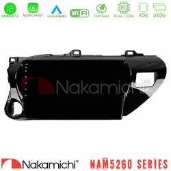 Nakamichi NAM5260 Series 4Core Android12 4+64GB Toyota Hilux 2017-2021 Navigation Multimedia Tablet 10 Με Carplay - Android Auto