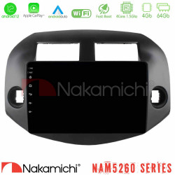 Nakamichi NAM5260 Series 4Core Android12 4+64GB Toyota Rav4 2006-2012 Navigation Multimedia Tablet 10 Με Carplay - Android Auto
