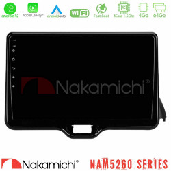 Nakamichi NAM5260 Series 4Core Android12 4+64GB Toyota Yaris 2020-gt; Navigation Multimedia Tablet 10 Με Carplay - Android Auto
