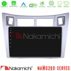 Nakamichi NAM5260 Series 4Core Android12 4+64GB Toyota Yaris Navigation Multimedia Tablet 9 (Ασημί Χρώμα) Με Carplay - Android Auto Nakamichi NAM5260 Series 4Core Android12 4+64GB Toyota Yaris Navigation Multimedia Tablet 9 (Ασημί Χρώμα) Με Carplay - Android Auto