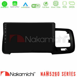 Nakamichi NAM5260 Series 4Core Android12 4+64GB Volvo S60 2010-2018 Navigation Multimedia Tablet 9 Με Carplay - Android Auto