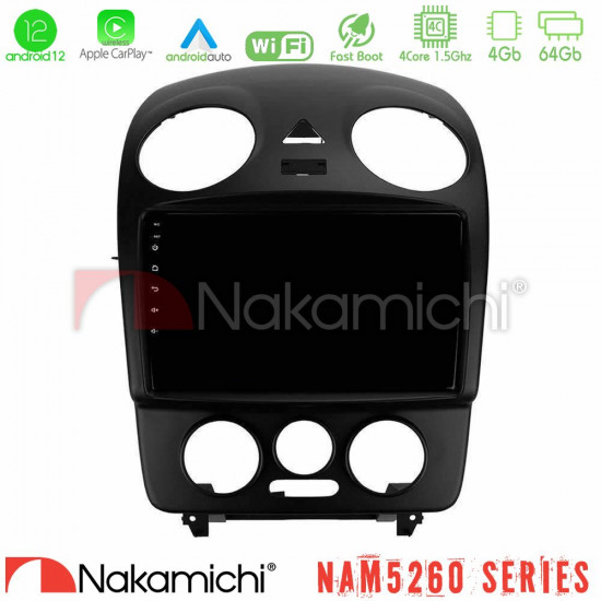 Nakamichi NAM5260 Series 4Core Android12 4+64GB VW Beetle Navigation Multimedia Tablet 9 Με Carplay -amp; Android Auto Nakamichi NAM5260 Series 4Core Android12 4+64GB VW Beetle Navigation Multimedia Tablet 9 Με Carplay -amp; Android Auto
