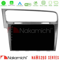Nakamichi NAM5260 Series 4Core Android12 4+64GB VW GOLF 7 Navigation Multimedia Tablet 10 Με Carplay -amp; Android Auto