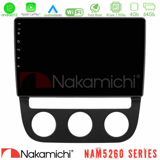 Nakamichi NAM5260 Series 4Core Android12 4+64GB VW Jetta Navigation Multimedia Tablet 10 Με Carplay -amp; Android Auto Nakamichi NAM5260 Series 4Core Android12 4+64GB VW Jetta Navigation Multimedia Tablet 10 Με Carplay -amp; Android Auto