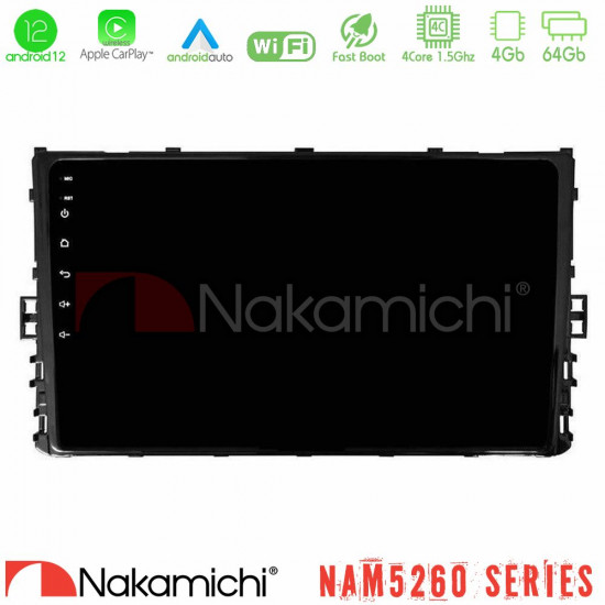 Nakamichi NAM5260 Series 4Core Android12 4+64GB VW MQB 2017-gt; Navigation Multimedia Tablet 9 Με Carplay -amp; Android Auto Nakamichi NAM5260 Series 4Core Android12 4+64GB VW MQB 2017-gt; Navigation Multimedia Tablet 9 Με Carplay -amp; Android Auto