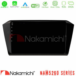 Nakamichi NAM5260 Series 4Core Android12 4+64GB VW Passat Navigation Multimedia Tablet 10 Με Carplay -amp; Android Auto