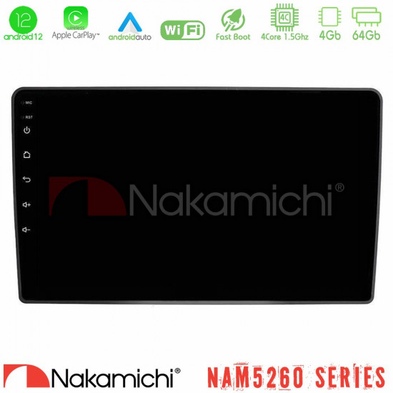 Nakamichi NAM5260 Series 4Core Android12 4+64GB VW Passat Navigation Multimedia Tablet 9 Με Carplay -amp; Android Auto Nakamichi NAM5260 Series 4Core Android12 4+64GB VW Passat Navigation Multimedia Tablet 9 Με Carplay -amp; Android Auto
