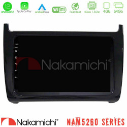 Nakamichi NAM5260 Series 4Core Android12 4+64GB Vw Polo Navigation Multimedia Tablet 9 Με Carplay -amp; Android Auto