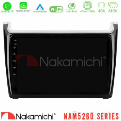 Nakamichi NAM5260 Series 4Core Android12 4+64GB Vw Polo Navigation Multimedia Tablet 9 Με Carplay -amp; Android Auto