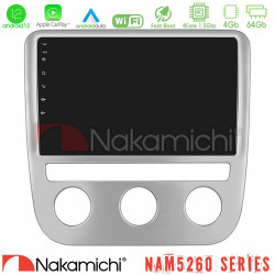 Nakamichi NAM5260 Series 4Core Android12 4+64GB VW Scirocco 2008-2014 Navigation Multimedia Tablet 9 Με Carplay -amp; Android Auto
