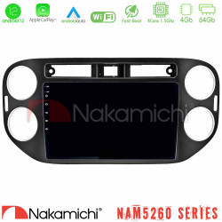 Nakamichi NAM5260 Series 4Core Android12 4+64GB VW Tiguan Navigation Multimedia Tablet 9 (23mm alarm button) Με Carplay -amp; Android Auto