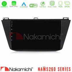 Nakamichi NAM5260 Series Vw Tiguan 2016-2022 4Core Android12 4+64GB Navigation Multimedia Tablet 10? Με Carplay -amp; Android Auto