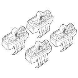 Nordrive AUDI A4 4D 11-15> KIT ΑΚΡΑ (ΠΟΔΙΑ) ΓΙΑ ΜΠΑΡΕΣ NORDRIVE